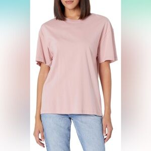 NWT The Drop Women's Lydia Short-Sleeve Loose Drop-Shoulder Jersey T-Shirt